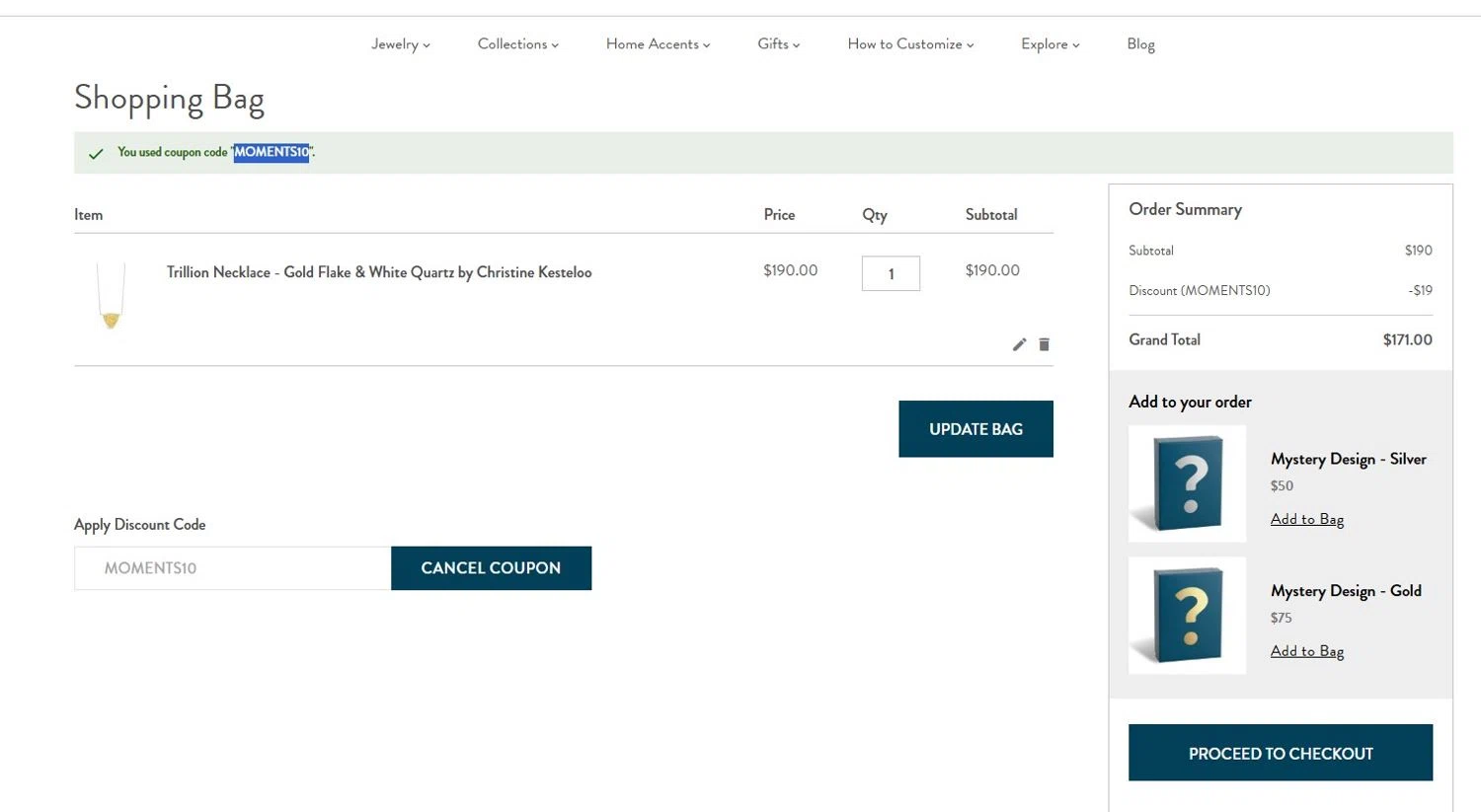 Dune Jewelry discount code screenshot showing code MOMENTS10 applied at Dune Jewelry checkout page. Uploaded by SimplyCodes community member angelfigueroa2008 on Aug 25, 2025