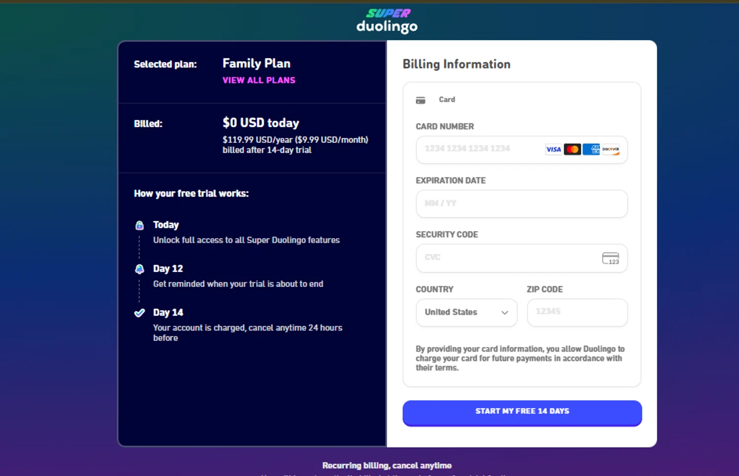 Duolingo promo code screenshot showing code Yummyeatmeup.Mmmmmmm applied at Duolingo checkout page. Uploaded by SimplyCodes community member SimplyCVerlie on Jul 2, 2025