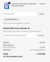 Durham Bulls coupon verification screenshot