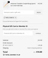 Durham Bulls coupon verification screenshot