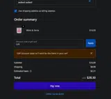 LUV coupon verification screenshot