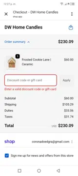 GLOW coupon verification screenshot