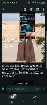 Dylan Clothing coupon verification screenshot