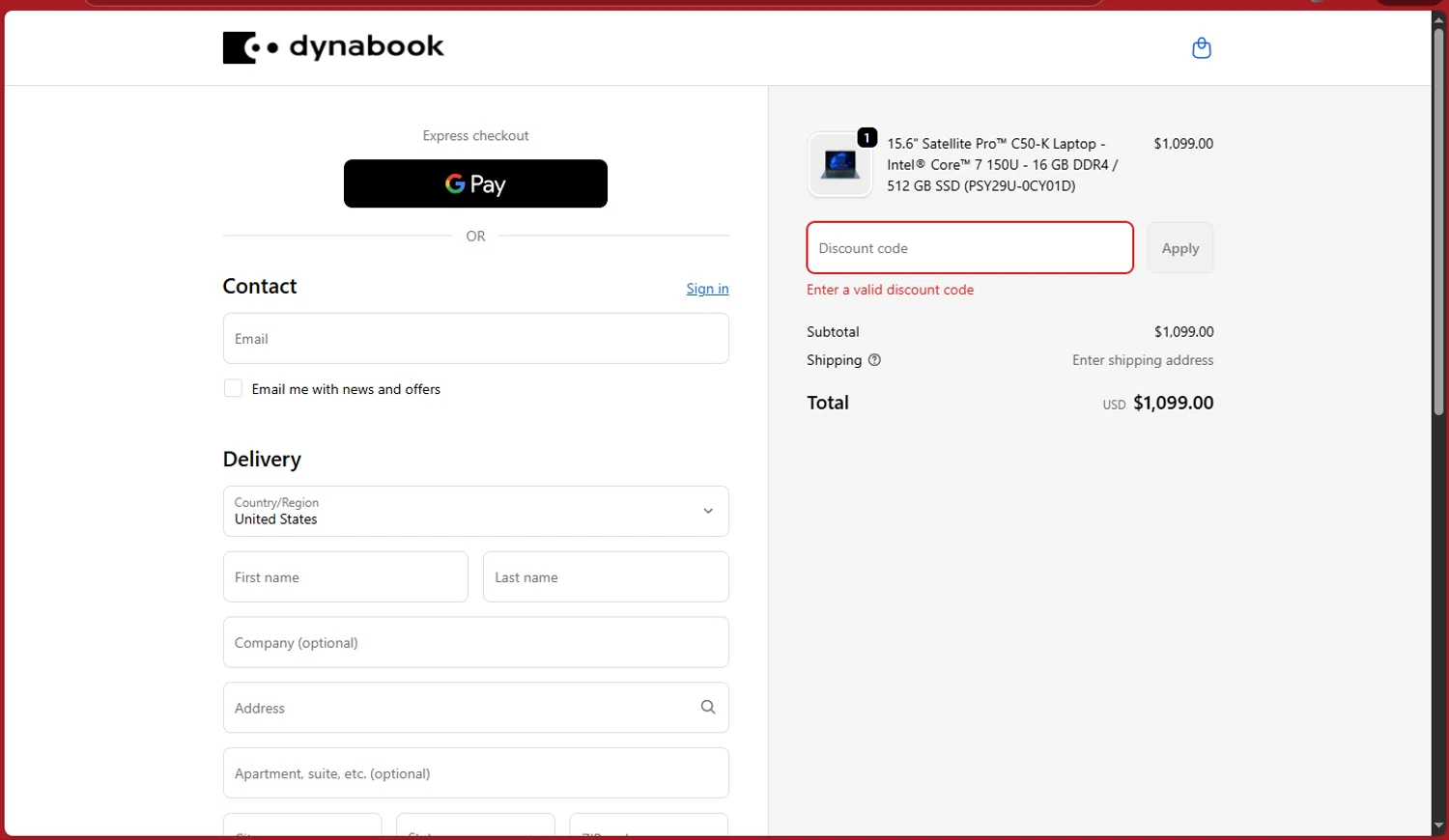 Dynabook US promo code screenshot showing code blackfriday15% applied at Dynabook US checkout page. Uploaded by SimplyCodes community member tokiio on Dec 4, 2025