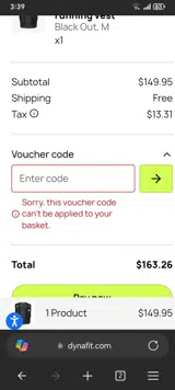 SALE10 coupon verification screenshot