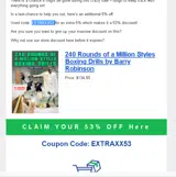 EXTRAXX53 coupon verification screenshot