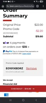 D'youville Saints coupon verification screenshot