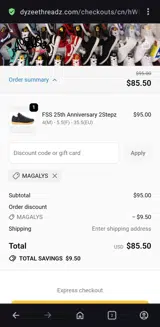 MAGALYS coupon verification screenshot