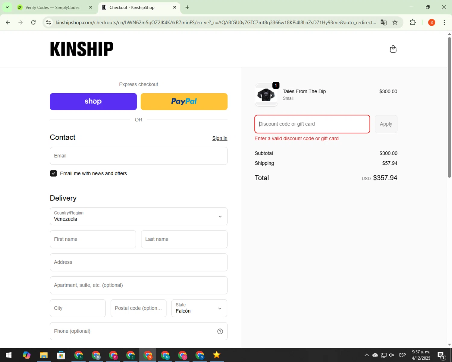 Dzine AI promo code screenshot showing code MIAMEOW applied at Dzine AI checkout page. Uploaded by SimplyCodes community member CodeVoyager5621 on Dec 4, 2025