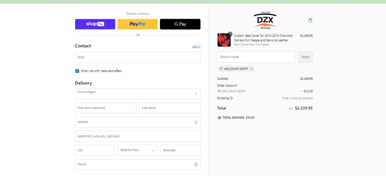 how to use Dzx Cover coupons