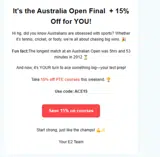 ACE15 coupon verification screenshot