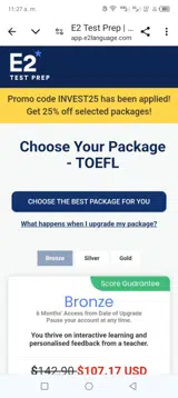 Invest25 coupon verification screenshot