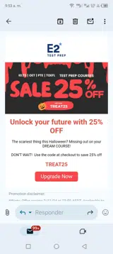 Treat25 coupon verification screenshot