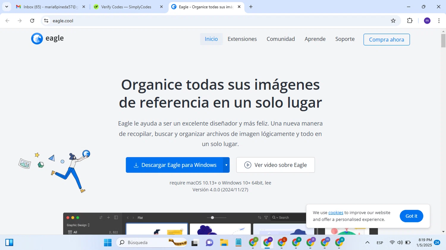 Eagle.cool promo code screenshot showing code B9B3E1B2D992 applied at Eagle.cool checkout page. Uploaded by SimplyCodes community member CashCaptain2333 on Jan 6, 2025