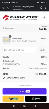 25%OFFUVSAFETY coupon verification screenshot