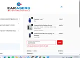 Earasers coupon verification screenshot