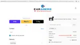 Earasers coupon verification screenshot