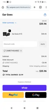 ZAIBETHSUAREZ coupon verification screenshot