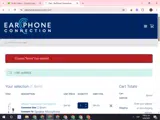 Earphone Connection coupon verification screenshot