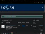 Earphone Connection coupon verification screenshot