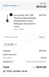 CLARA coupon verification screenshot