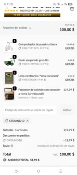 GROUND10 coupon verification screenshot