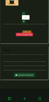 WELCOME10 coupon verification screenshot