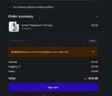 BLACK24 coupon verification screenshot