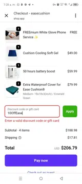 10OffEase coupon verification screenshot