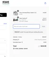 freeship coupon verification screenshot