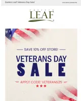 VETERANS25 coupon verification screenshot