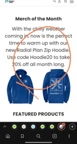 Hoodie20 coupon verification screenshot