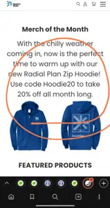 Hoodie20 coupon verification screenshot