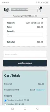 eastl98 coupon verification screenshot
