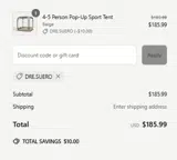 DRE.SUERO coupon verification screenshot