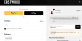 Eastwood Guitars coupon verification screenshot