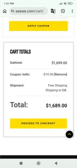 kello coupon verification screenshot