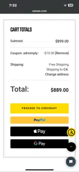 adrsimply coupon verification screenshot