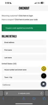 brian coupon verification screenshot