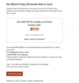 BF20 coupon verification screenshot