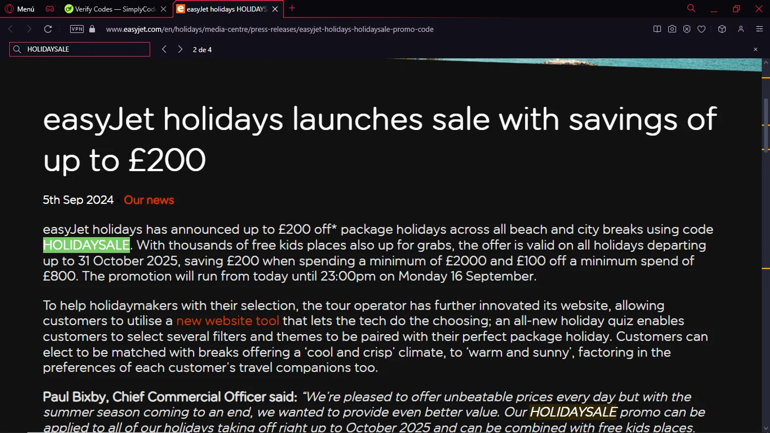 how to use easyJet holidays coupons