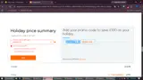 easyJet holidays coupon verification screenshot