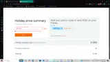 easyJet holidays coupon verification screenshot