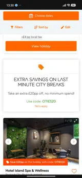 Cities20 coupon verification screenshot