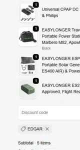 EASYLONGER coupon verification screenshot