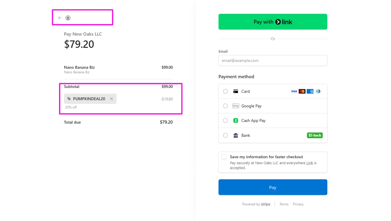 EasySite promo code screenshot showing code PUMPKINDEAL20 applied at EasySite checkout page. Uploaded by SimplyCodes community member mrdarcy on Oct 31, 2025