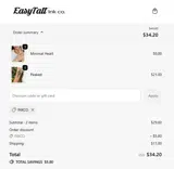 EasyTatt coupon verification screenshot