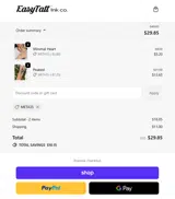 EasyTatt coupon verification screenshot
