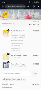 Eat Cake Today coupon verification screenshot