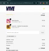 WELCOME10 coupon verification screenshot